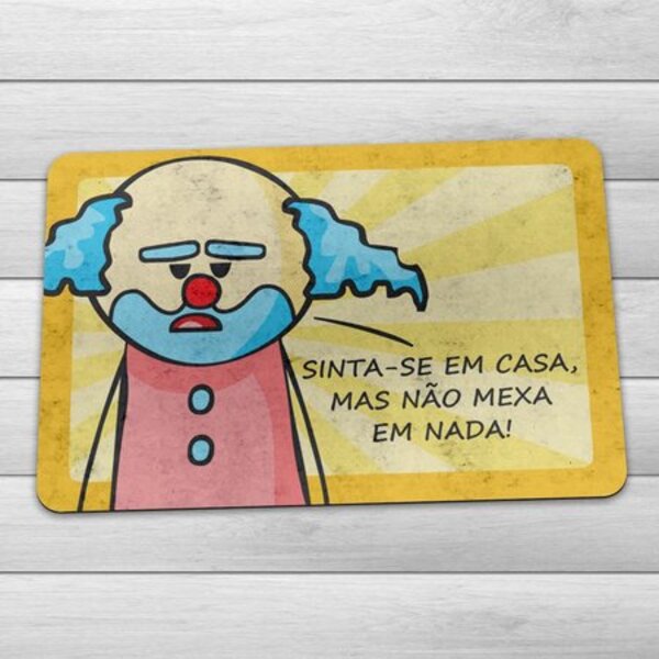 Capacho Drpepper Paiaço "sinta-se Em Casa" (eco Slim)