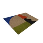 Capacho Estampado Retangular Curvas Sisal Multicolorido Áreas Internas e Externas com Cobertura 0,40x0,60m Apaeb