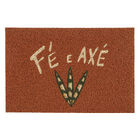 Capacho Fé e Axé PVC Marrom Internas 40x60cm