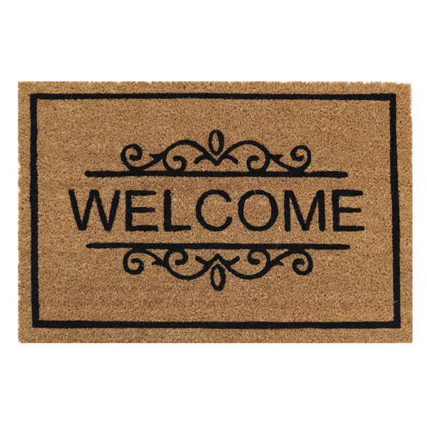 Capacho Fibra de Coco Arsene Welcome Marrom 0,60x0,40m Inspire