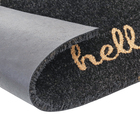 Capacho Fibra de Coco Hello Preto 75x45cm