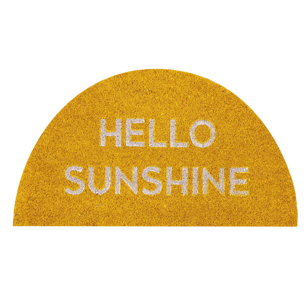 Capacho Fibra de Coco Hello Sunshine Amarelo 70x40cm Inspire