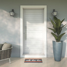 Capacho Fibra de Coco Oh La La Azul e Rosa 70x40cm Inspire