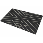 Capacho Geométrico Retangular PVC Preto Áreas Externas e Internas 0,6x0,4m Euro Mats