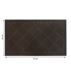 Capacho Retangular Hayden Borracha Áreas Internas Marrom 45x75cm Inspire