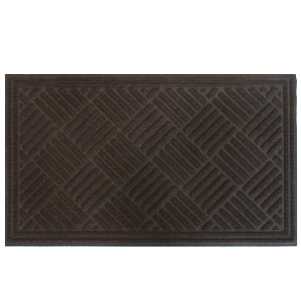 Capacho Retangular Hayden Borracha Áreas Internas Marrom 45x75cm Inspire