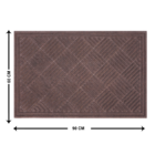 Capacho Retangular Hayden Poliéster Áreas Internas Marrom 60x90cm Inspire