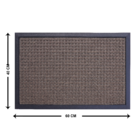 Capacho Retangular Hobnail Borracha Áreas Internas Marrom 40x60cm Inspire