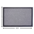 Capacho Retangular Hobnail Borracha Áreas Internas Prata 40x60cm Inspire