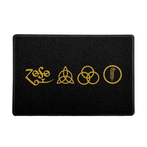 Capacho Led-zeppelin Logo Simbolo Preto 0,40x0,60m - Beek