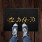 Capacho Led-zeppelin Logo Simbolo Preto 0,40x0,60m - Beek