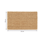 Capacho Liso Retangular Leo Fibra de Coco Marrom Interno e Externo com Cobertura 0,33x0,55m Inspire