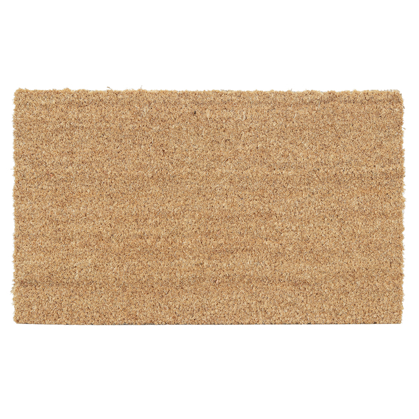 Capacho Liso Retangular Leo Fibra de Coco Marrom Interno e Externo com Cobertura 0,33x0,55m Inspire
