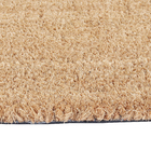 Capacho Liso Meia Lua Leo Meia Lua Fibra de Coco Marrom Interno e Externo com Cobertura 0,4x0,7m Inspire