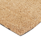 Capacho Liso Meia Lua Leo Meia Lua Fibra de Coco Marrom Interno e Externo com Cobertura 0,4x0,7m Inspire
