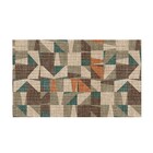 Capacho Retangular Mosaicos Super Splash Polipropileno Multicolorido Áreas Internas 0,45x0,75m Kapazi