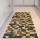 Capacho Retangular Mosaicos Super Splash Polipropileno Multicolorido Áreas Internas 0,45x0,75m Kapazi