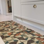 Capacho Retangular Mosaicos Super Splash Polipropileno Multicolorido Áreas Internas 0,45x1,50m Kapazi