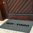 Capacho PVC Bem Vindo Cinza 40x60m