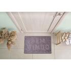 Capacho Realce Bem Vindo 35 Taupe 0,50x0,80m - J Serrano