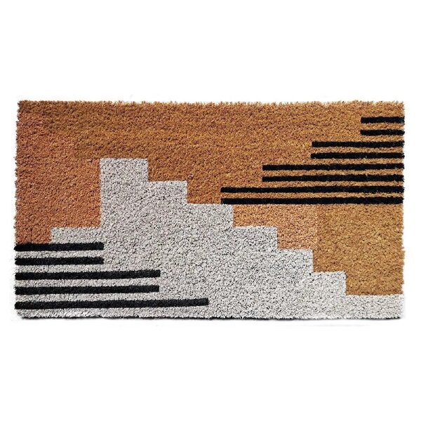 Capacho Retangular Fibra De Coco Base Pvc 60x33cm - Komeco Ab