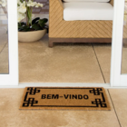 Capacho Retangular Fibra De Coco Base Pvc 60x33cm - Komeco Bo