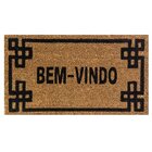 Capacho Retangular Fibra De Coco Base Pvc 60x33cm - Komeco Bo