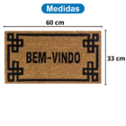 Capacho Retangular Fibra De Coco Base Pvc 60x33cm - Komeco Bo