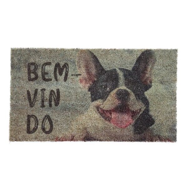 Capacho Retangular Fibra De Coco Base Pvc 60x33cm - Komeco Bu