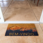 Capacho Retangular Fibra De Coco Base Pvc 60x33cm - Komeco Mo