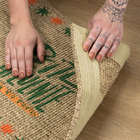 Capacho Retangular Peito Afluente Sisal Bege Internas 40x60cm Apaeb