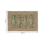 Capacho Retangular Peixe Sisal Bege Internas 0,40x0,60cm Apaeb