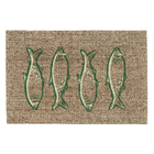 Capacho Retangular Peixe Sisal Bege Internas 0,40x0,60cm Apaeb