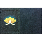 Capacho Vinil e Poliéster Sanitizante Duo Lotus Grafite e Amarelo 0,50x0,78m