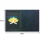 Capacho Vinil e Poliéster Sanitizante Duo Lotus Grafite e Amarelo 0,50x0,78m