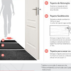 Capacho Sanitizante Preto 0,38x0,58m - Kapazi