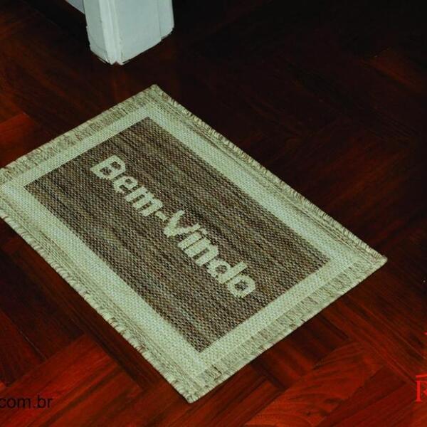 Capacho Sisal Look Bem Vindo Grande 004 Castor 050x090 Cm