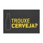 Capacho Trouxe Cerveja? Retangular PVC Preto Áreas Externas e Internas 0,6x0,4m Euro Mats