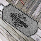 Capacho Vinil Formas Welcome Cinza 0,30x0,70m - Kapazi