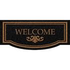 Capacho Vinil Formas Welcome Preto 0,30x0,70m - Kapazi