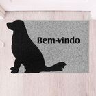 Capacho Vinil Pet Silhueta Cão 40cmx60cm Kapazi Cinza