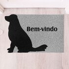 Capacho Vinil Pet Silhueta Cão 40cmx60cm Kapazi Cinza
