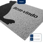 Capacho Vinil Pet Silhueta Cão 40cmx60cm Kapazi Cinza