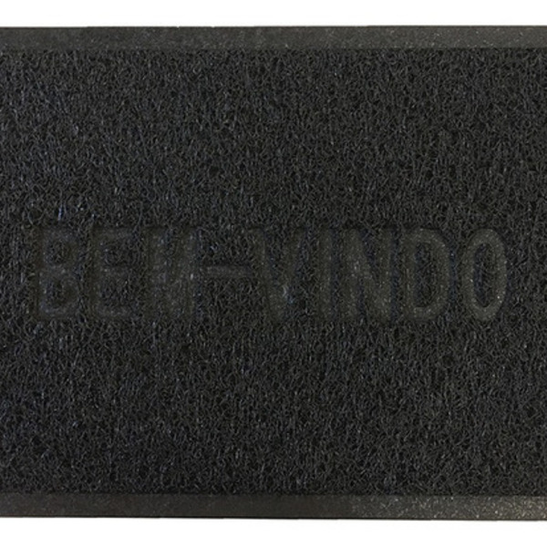 Capacho Vinílico Bem-vindo Color Block 40x60cm - Preto