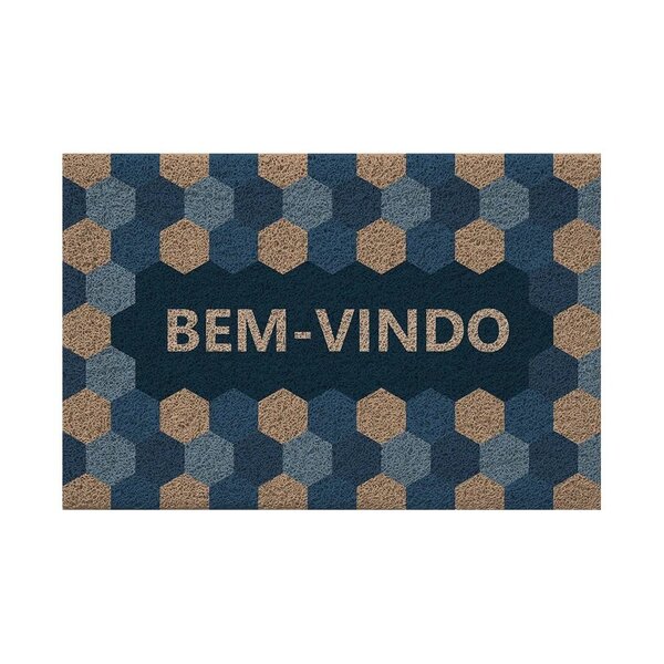 Capacho Vinílico Estampado Antiderrapante 60x40cm - Komeco Be