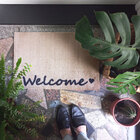 Capacho Welcome Heart Bege - 0,40 X 0,60