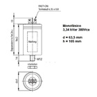 Capacitor Correção Fator De Potência Monofásico 380vca 3,3 Kv