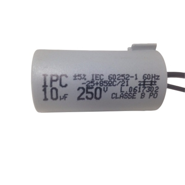 Capacitor P/ Ventilador 2 Fios 10uf 50/60hz 250v Ipc