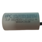 Capacitor Para Ventilador 2 Fios 3uf 380/400vac 50/60hz Ipc 3
