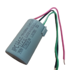 Capacitor Para Ventilador 3uf+7uf 3 Fios 127v 250 Vac Cod.44